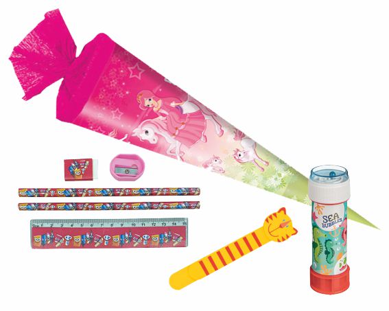 Zuckertüte 35 cm gefüllt, Set 4 Junge/Mädchen